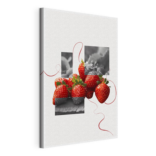 Un racimo de fresas sobre una mesa Cuadros Un racimo de fresas sobre una mesa