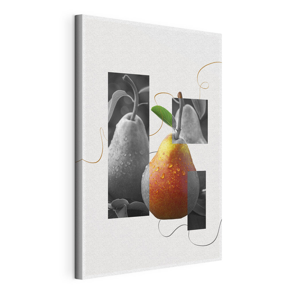Pear with water drops on it