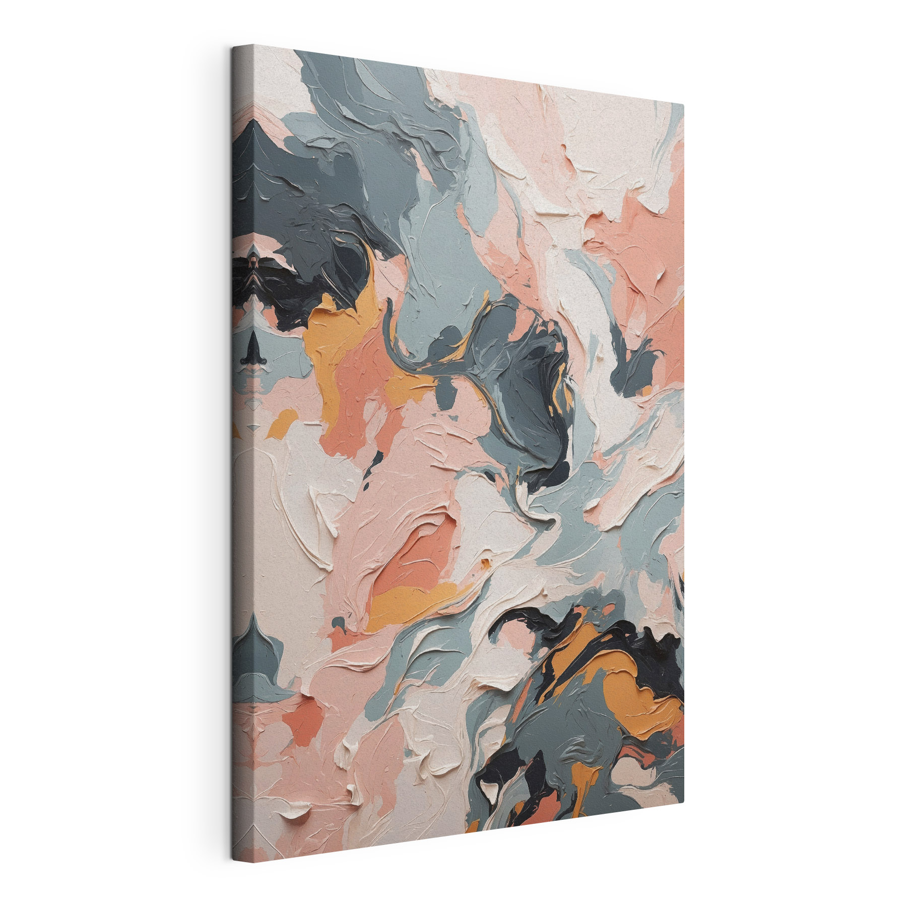 Colorful abstract swirls of paint