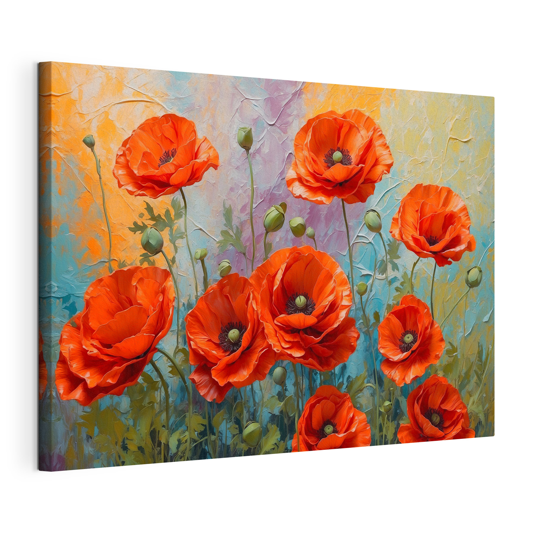 Painting of red flowers Painting of red flowers