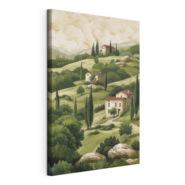Cuadros Cuadro de un paisaje con casas y árboles (SKU: s40080) Cuadros Cuadros Cuadro de un paisaje con casas y árboles (SKU: s40080)