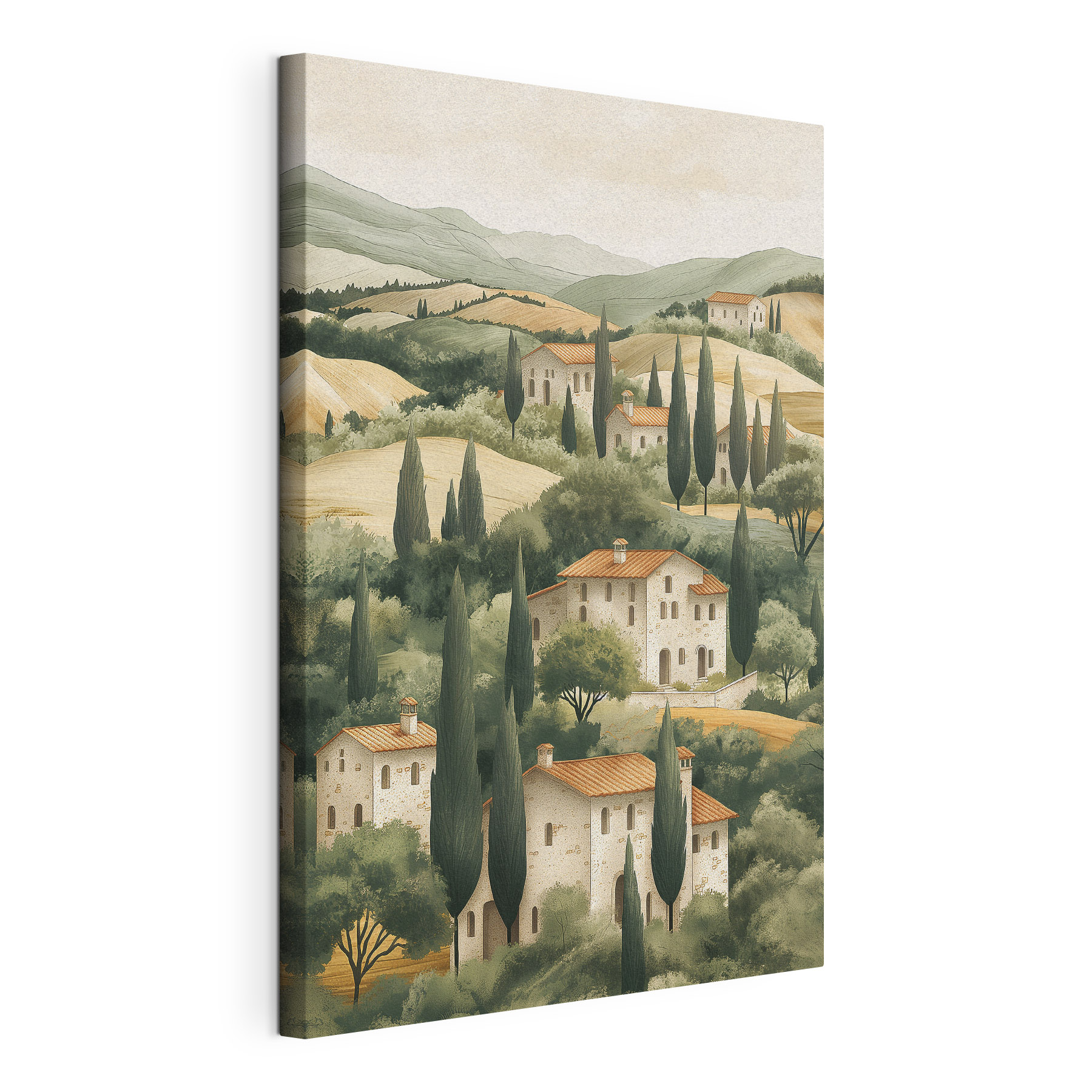 Landscape with houses and trees Landscape with houses and trees