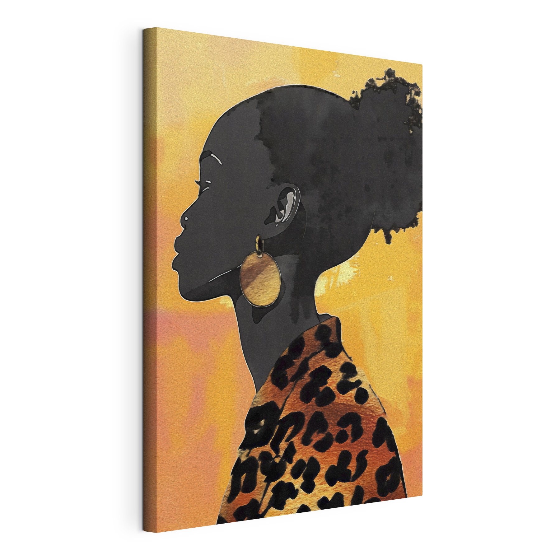 Woman with big earrings