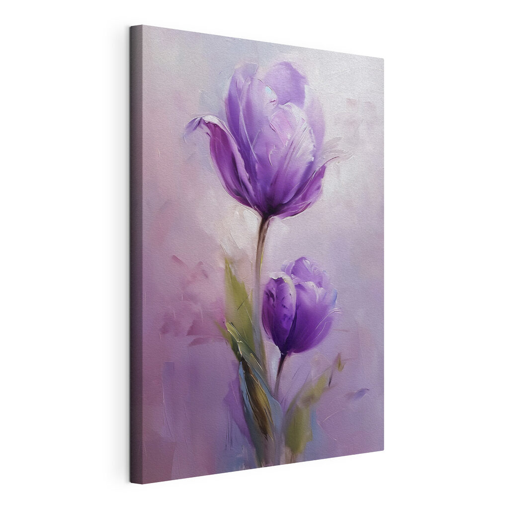 Painting of purple flowers Painting of purple flowers