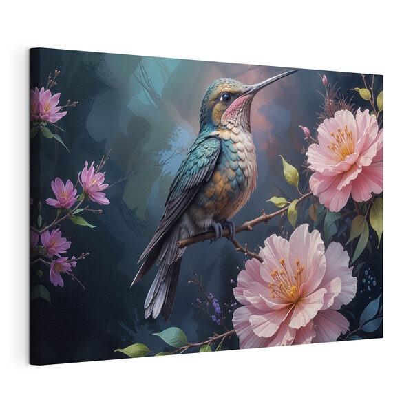 Cuadros Pájaro posado en una rama con flores (SKU: s40155) Cuadros Cuadros Pájaro posado en una rama con flores (SKU: s40155)