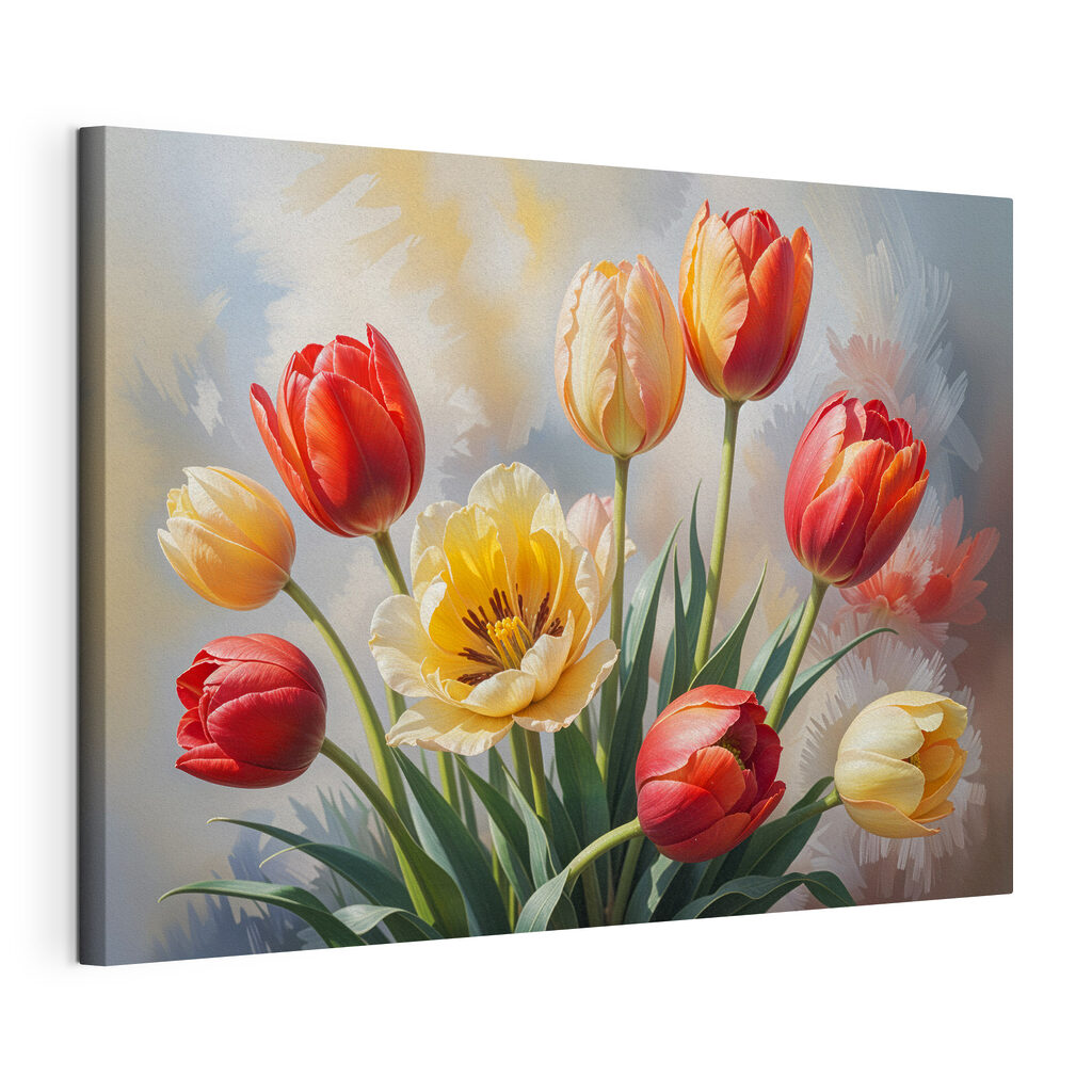 Group of tulips in a vase