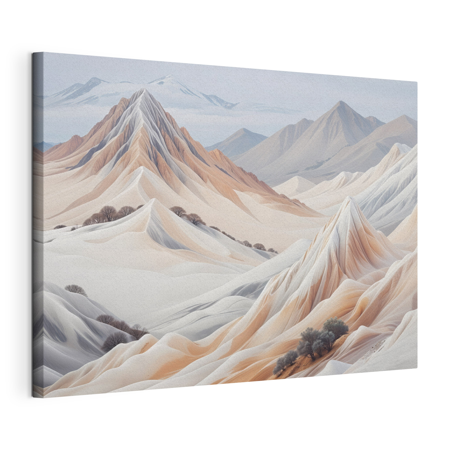 Desert landscape with mountains and trees Desert landscape with mountains and trees