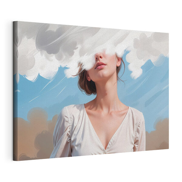 Cuadros Mujer con nubes sobre el rostro (SKU: s40179) Cuadros Cuadros Mujer con nubes sobre el rostro (SKU: s40179)