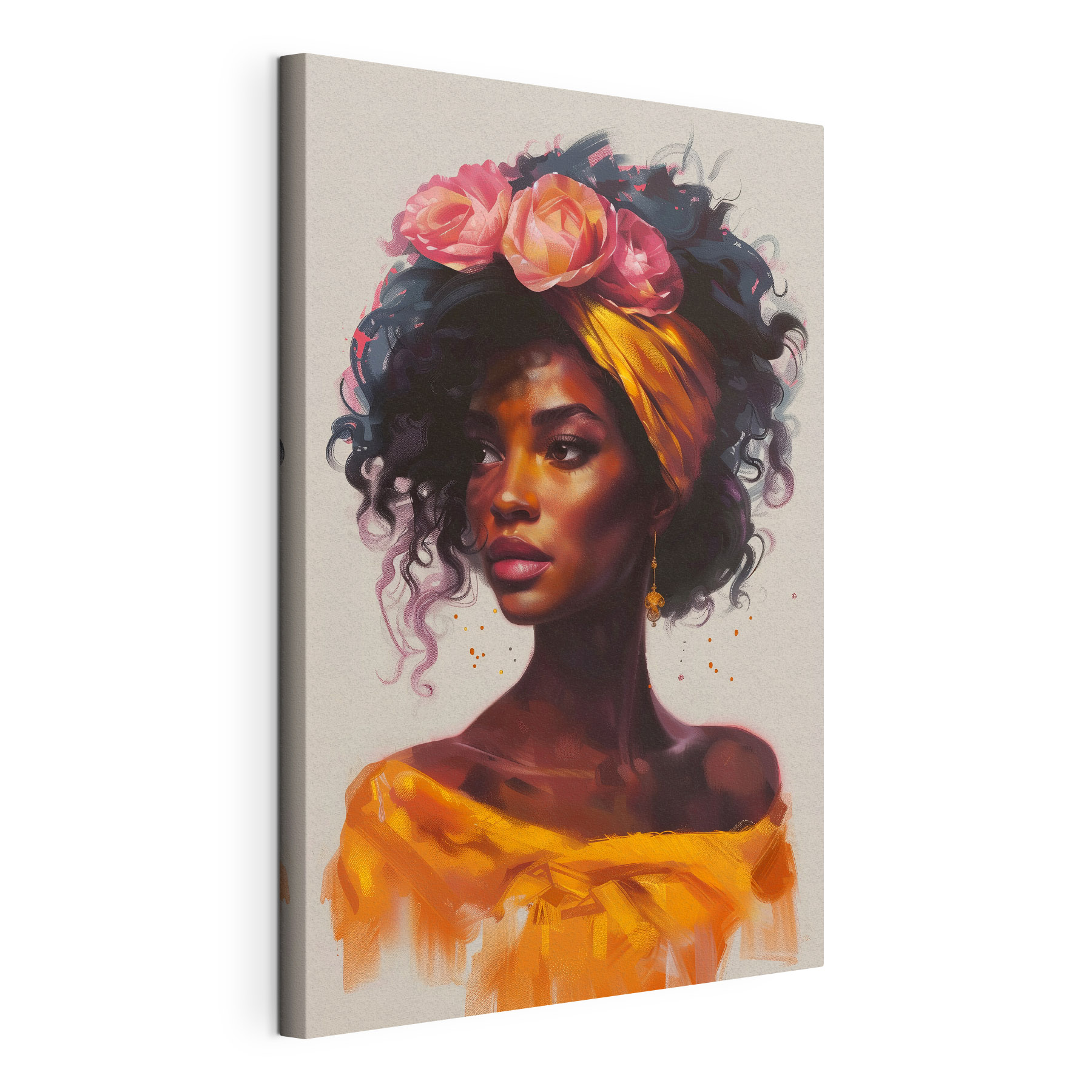 Woman with flowers in her hair