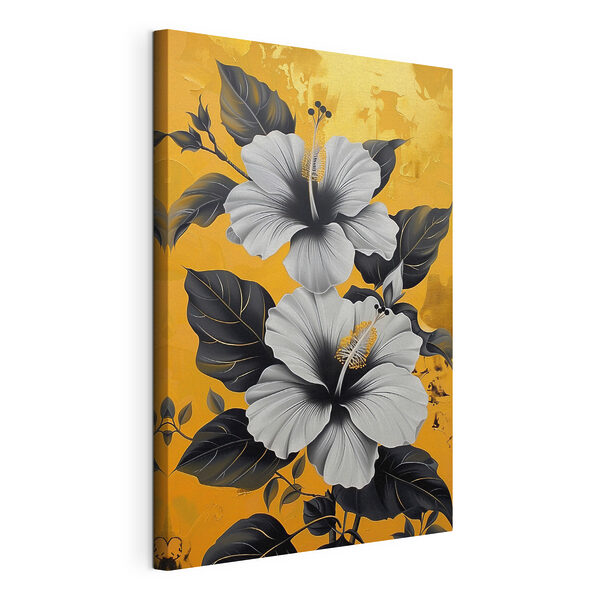 Cuadros Elegante hibisco sobre un fondo llamativo (SKU: s40186) Cuadros Cuadros Elegante hibisco sobre un fondo llamativo (SKU: s40186)