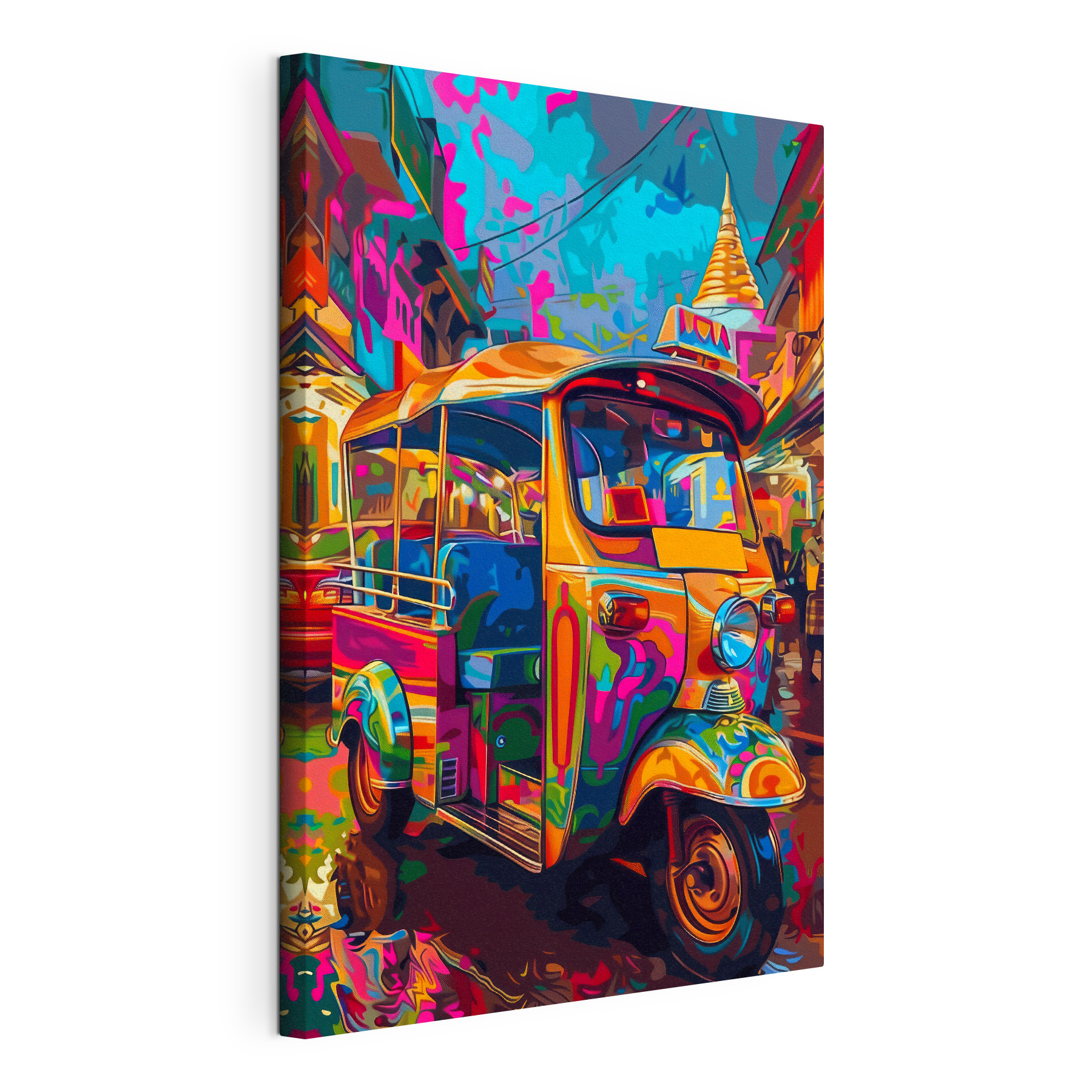 Colorful tuk in a street Colorful tuk in a street