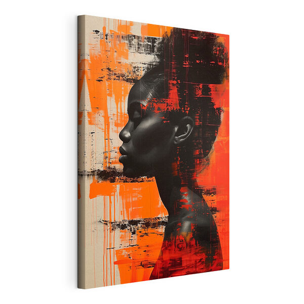Cuadros Mujer con pintura negra en la cara (SKU: s40204) Cuadros Cuadros Mujer con pintura negra en la cara (SKU: s40204)
