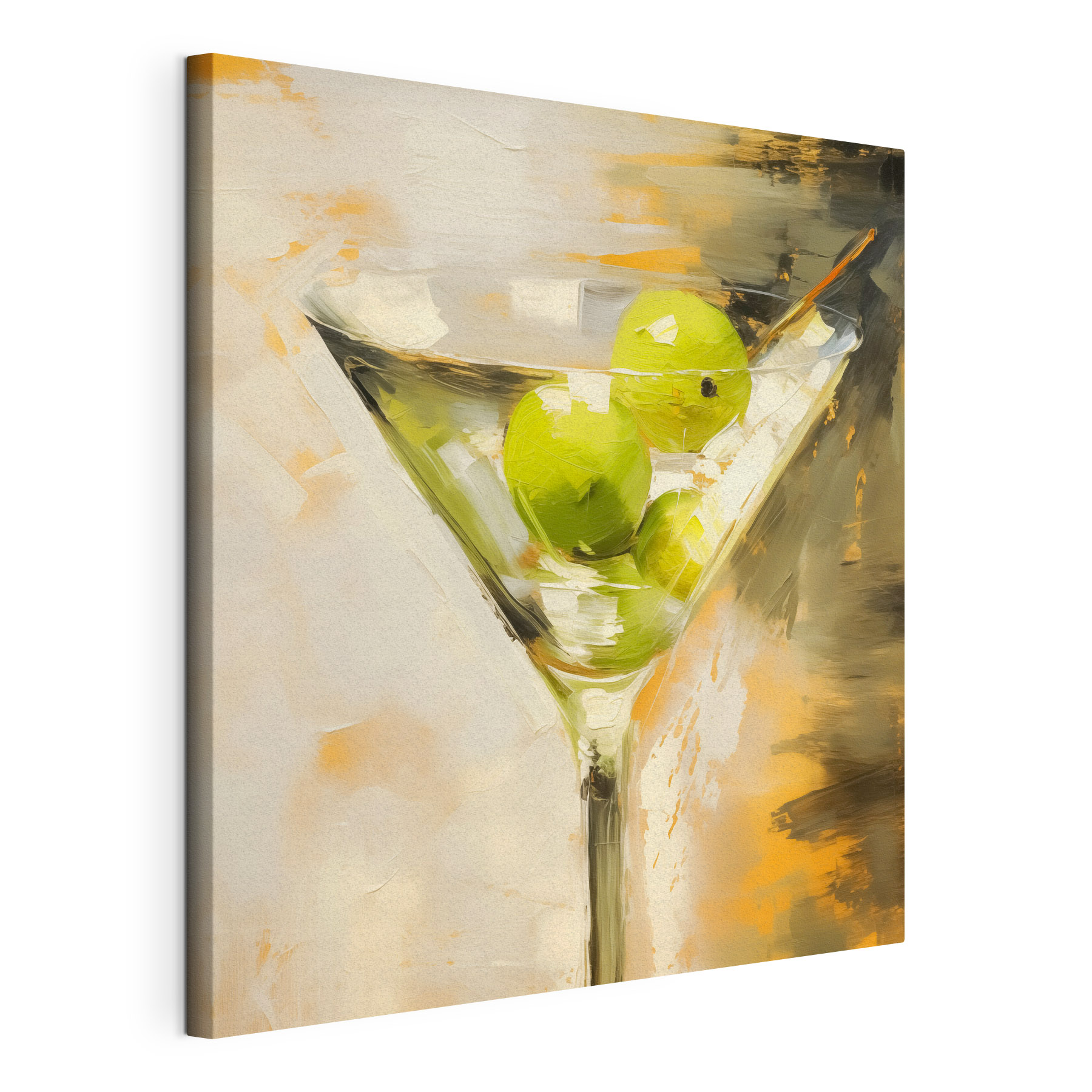 Martini glass with limes in it Martini glass with limes in it