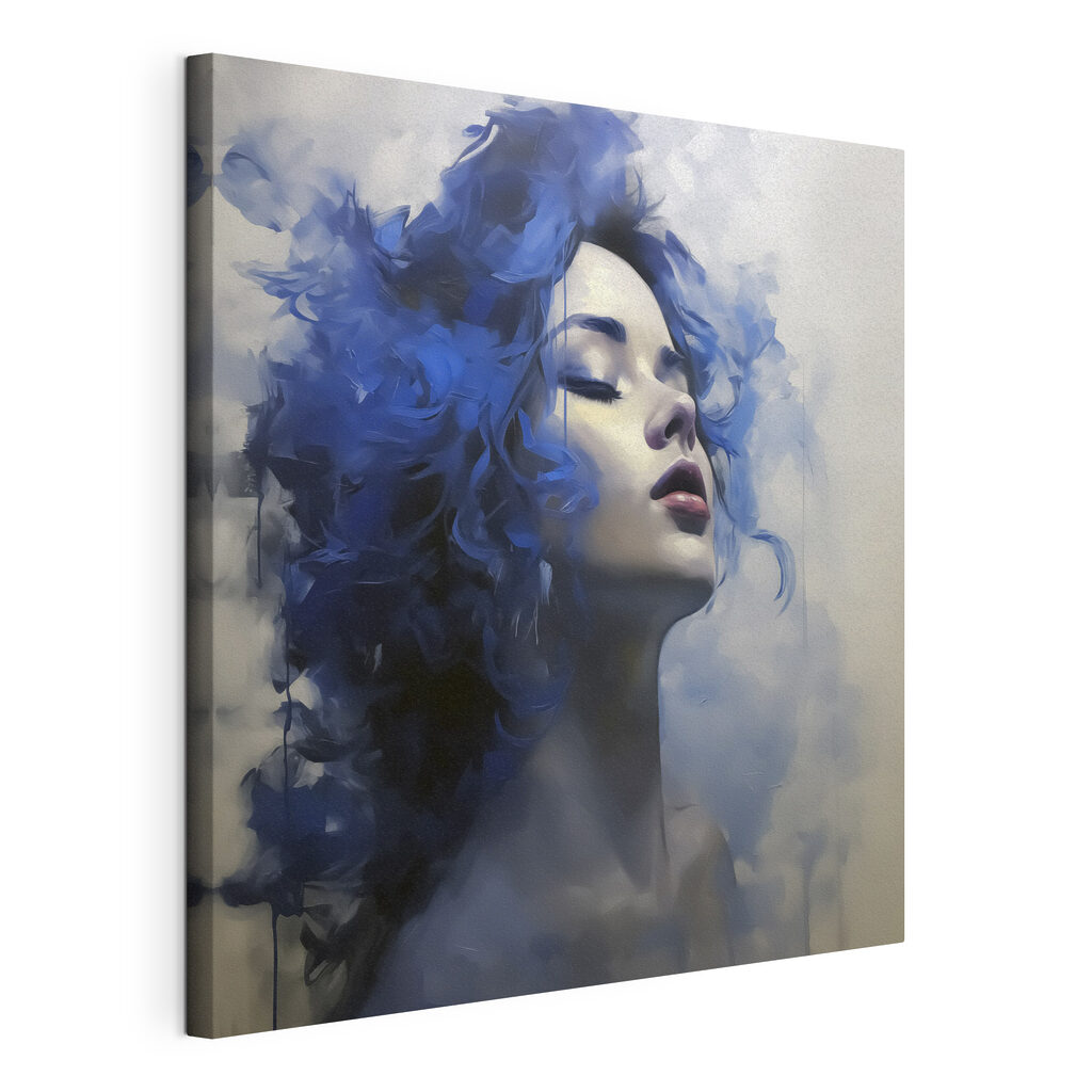 Woman with blue hair Woman with blue hair