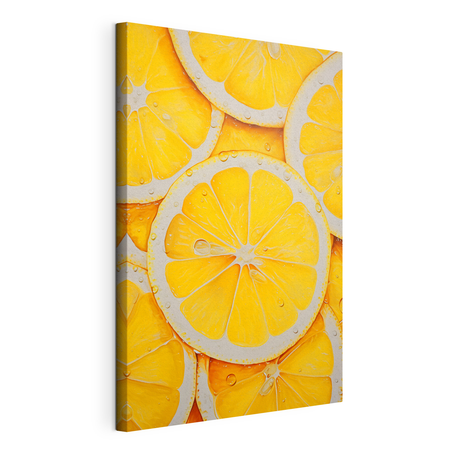 Group of lemons with water drops Group of lemons with water drops