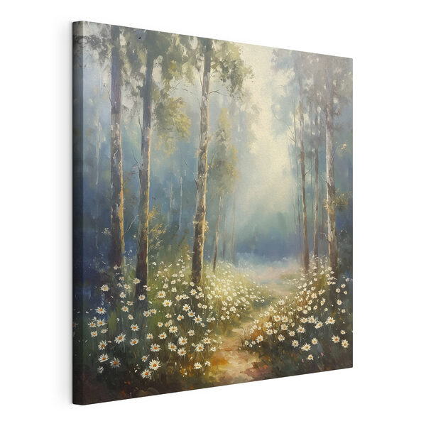 Cuadros Cuadro de un bosque con flores y árboles (SKU: s40225) Cuadros Cuadros Cuadro de un bosque con flores y árboles (SKU: s40225)