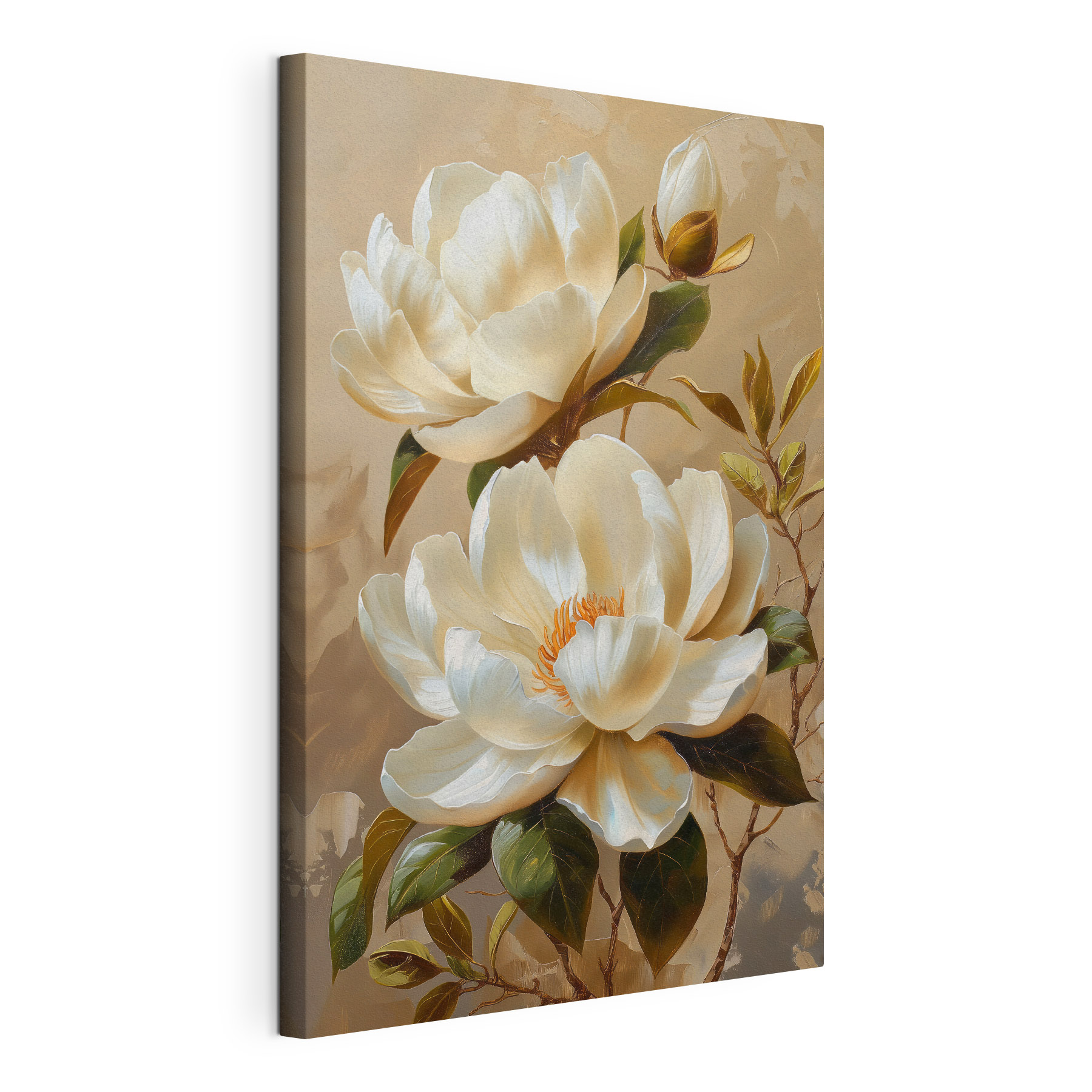 Painting of white flowers Painting of white flowers