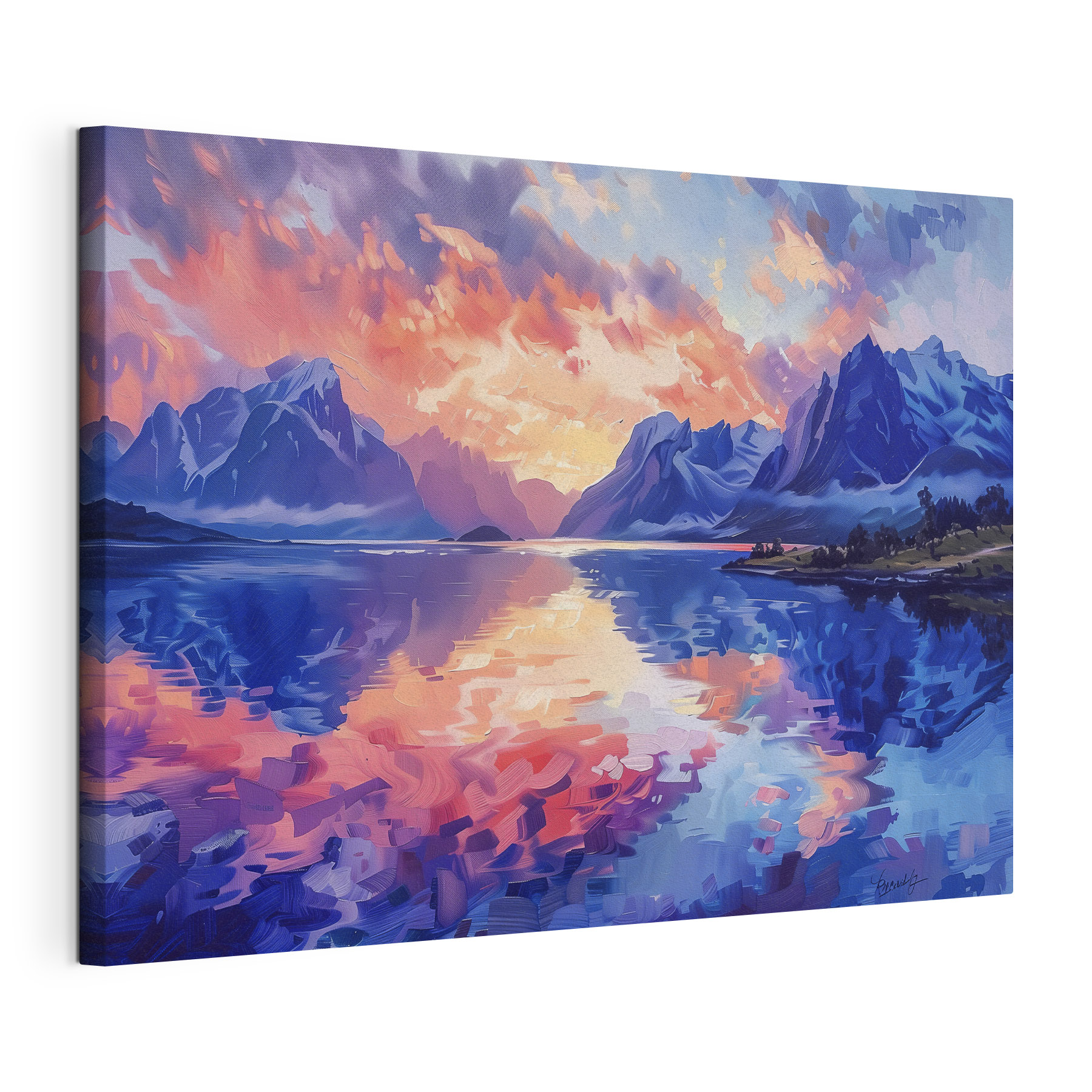 Painting of mountains and water Painting of mountains and water