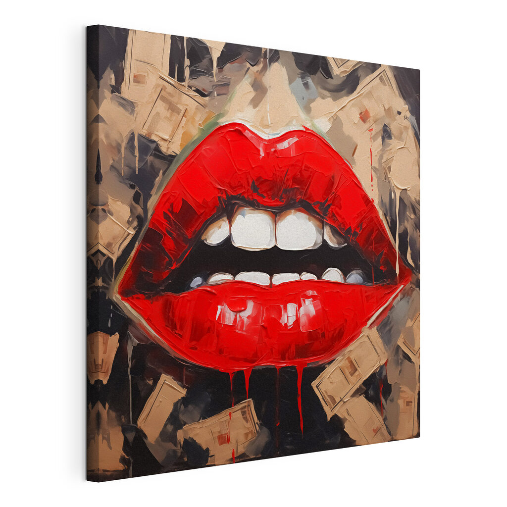 Painting of a woman's lips