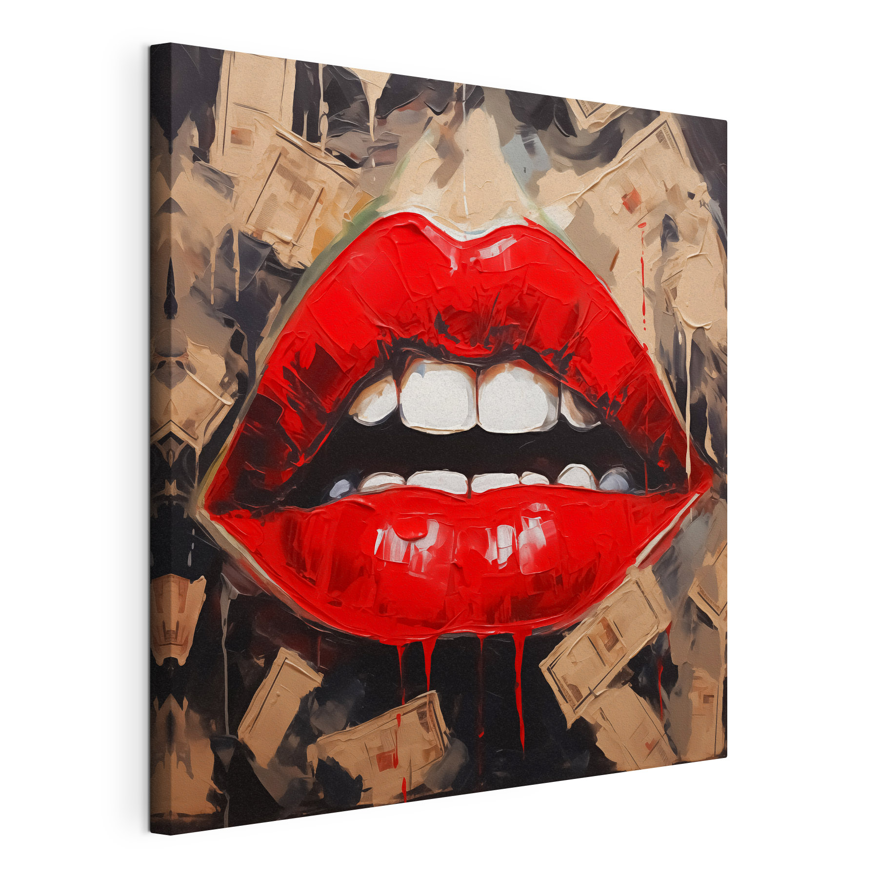 Painting of a woman's lips