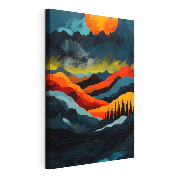 Cuadros Cuadro de montañas con colinas de colores (SKU: s40322) Cuadros Cuadros Cuadro de montañas con colinas de colores (SKU: s40322)