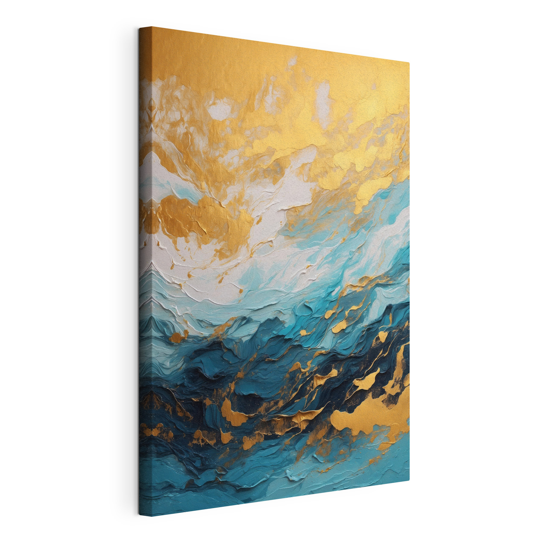 Azure currents meet amber shores Azure currents meet amber shores