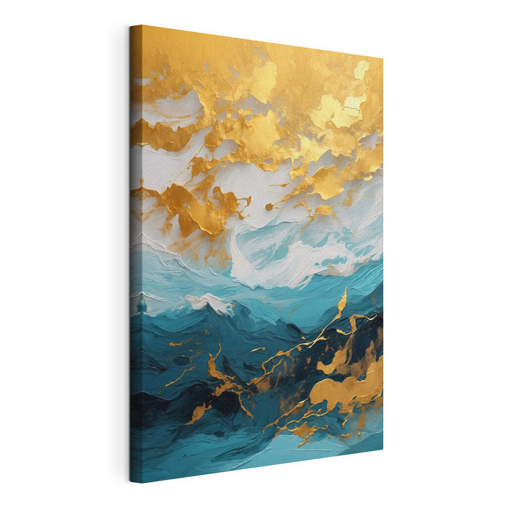 Azure waves meet shimmering shores Azure waves meet shimmering shores