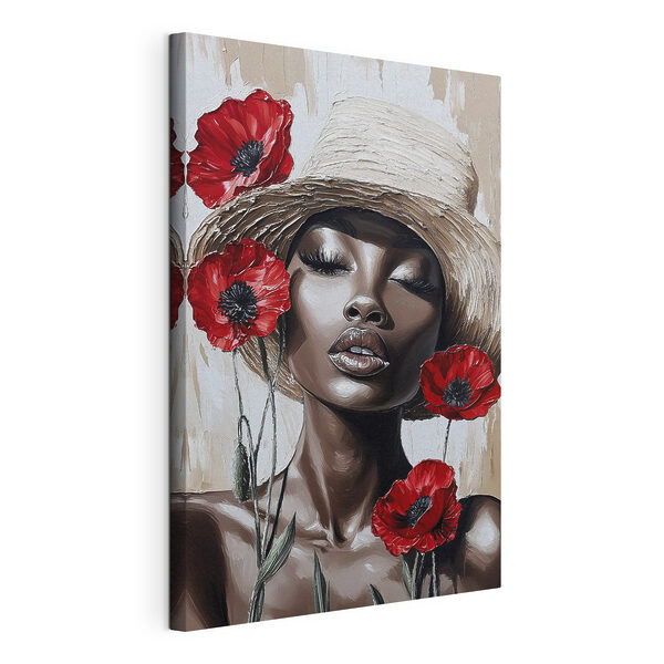 Cuadros Cuadros Mujer con flores en el pelo (SKU: s40350)