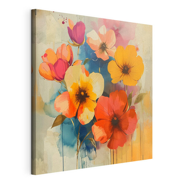 Cuadros Pintura de flores en una pared (SKU: s40371) Cuadros Cuadros Pintura de flores en una pared (SKU: s40371)