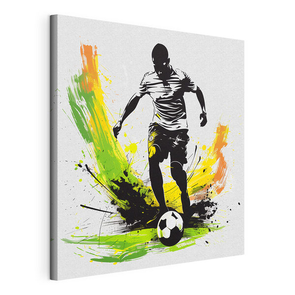 Cuadros Un hombre dando una patada a un balón de fútbol (SKU: s40381) Cuadros Cuadros Un hombre dando una patada a un balón de fútbol (SKU: s40381)