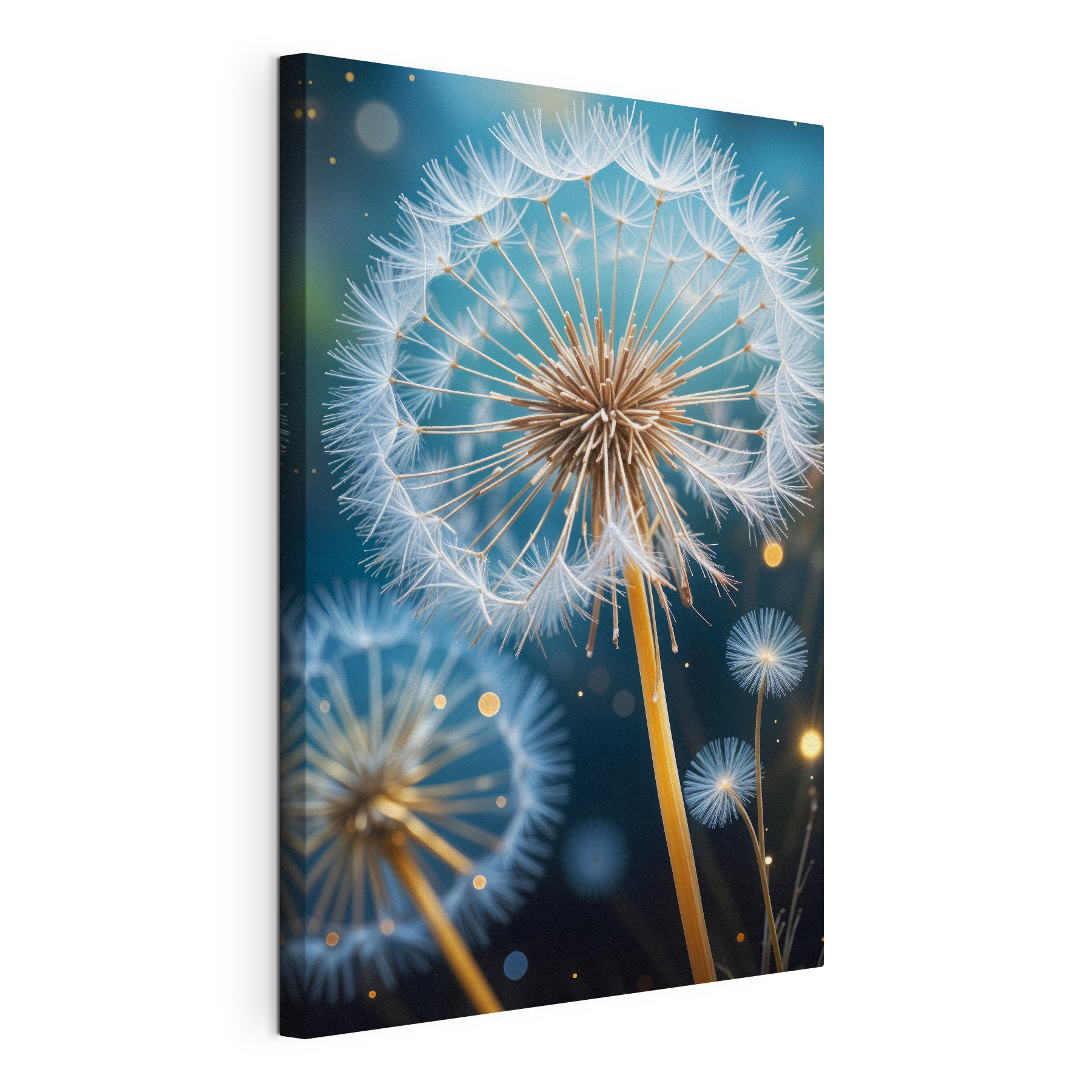 Delicate dandelion seeds floating gently Delicate dandelion seeds floating gently
