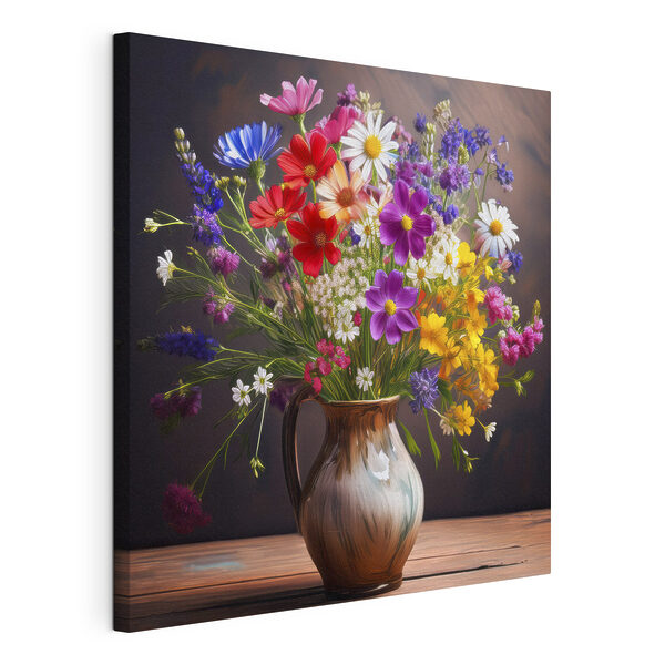 Cuadros Jarrón con flores sobre una mesa (SKU: s40420) Cuadros Cuadros Jarrón con flores sobre una mesa (SKU: s40420)