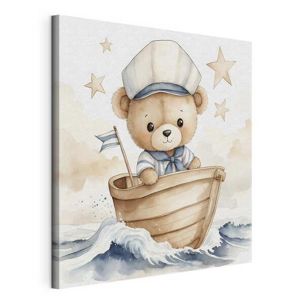 Cuadros Acuarela de un osito de peluche en un barco (SKU: s40428) Cuadros Cuadros Acuarela de un osito de peluche en un barco (SKU: s40428)