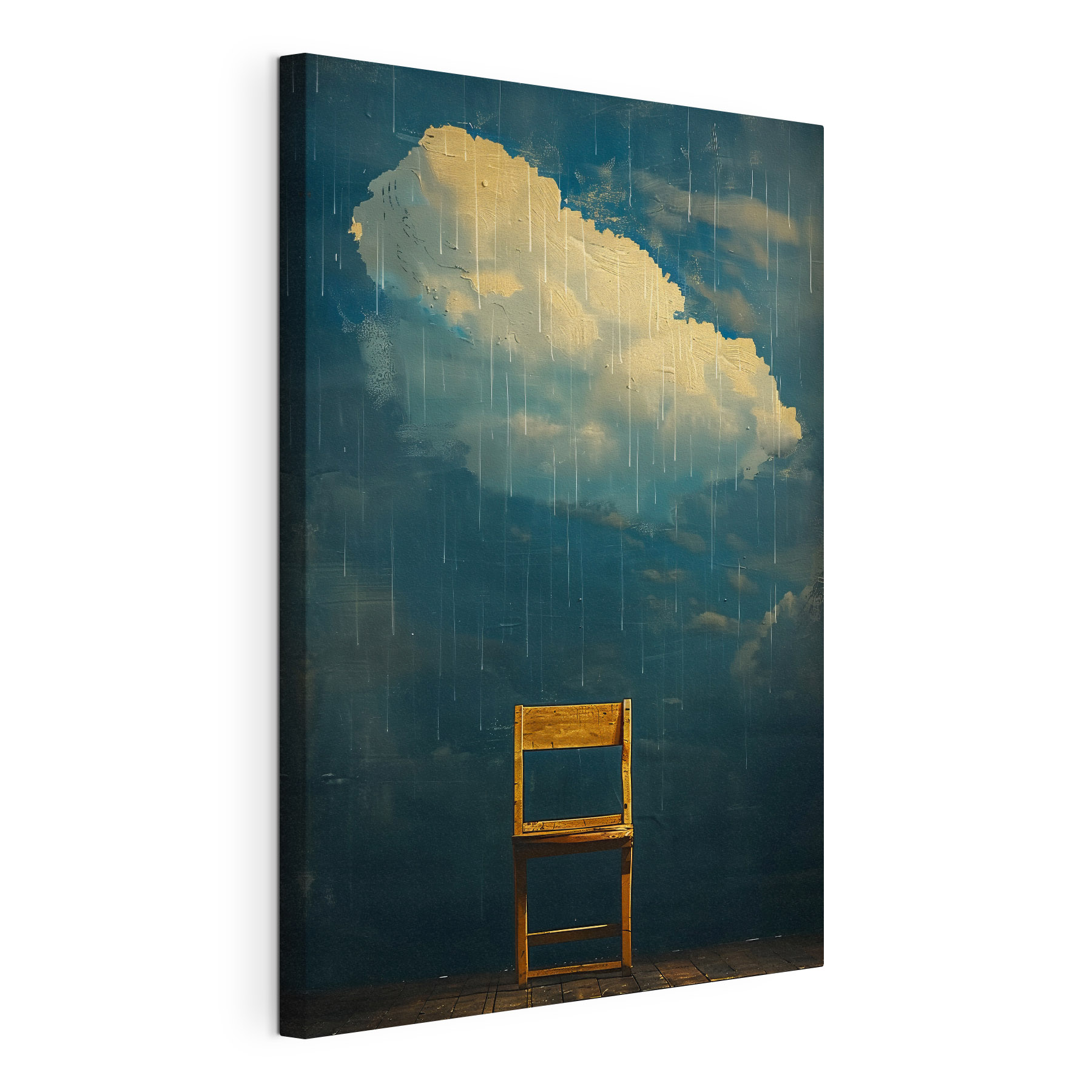 Wooden chair in the rain Wooden chair in the rain