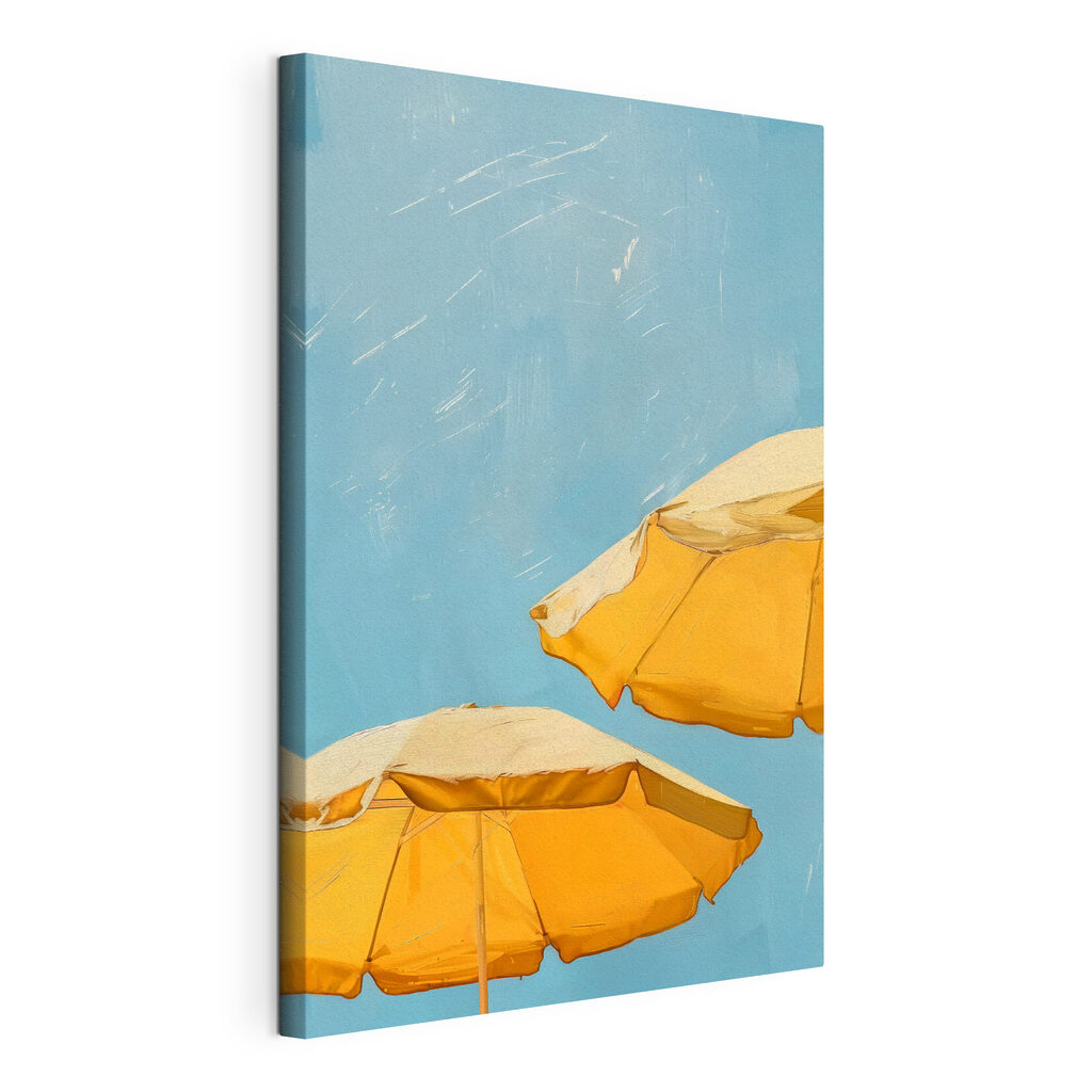 Group of yellow umbrellas