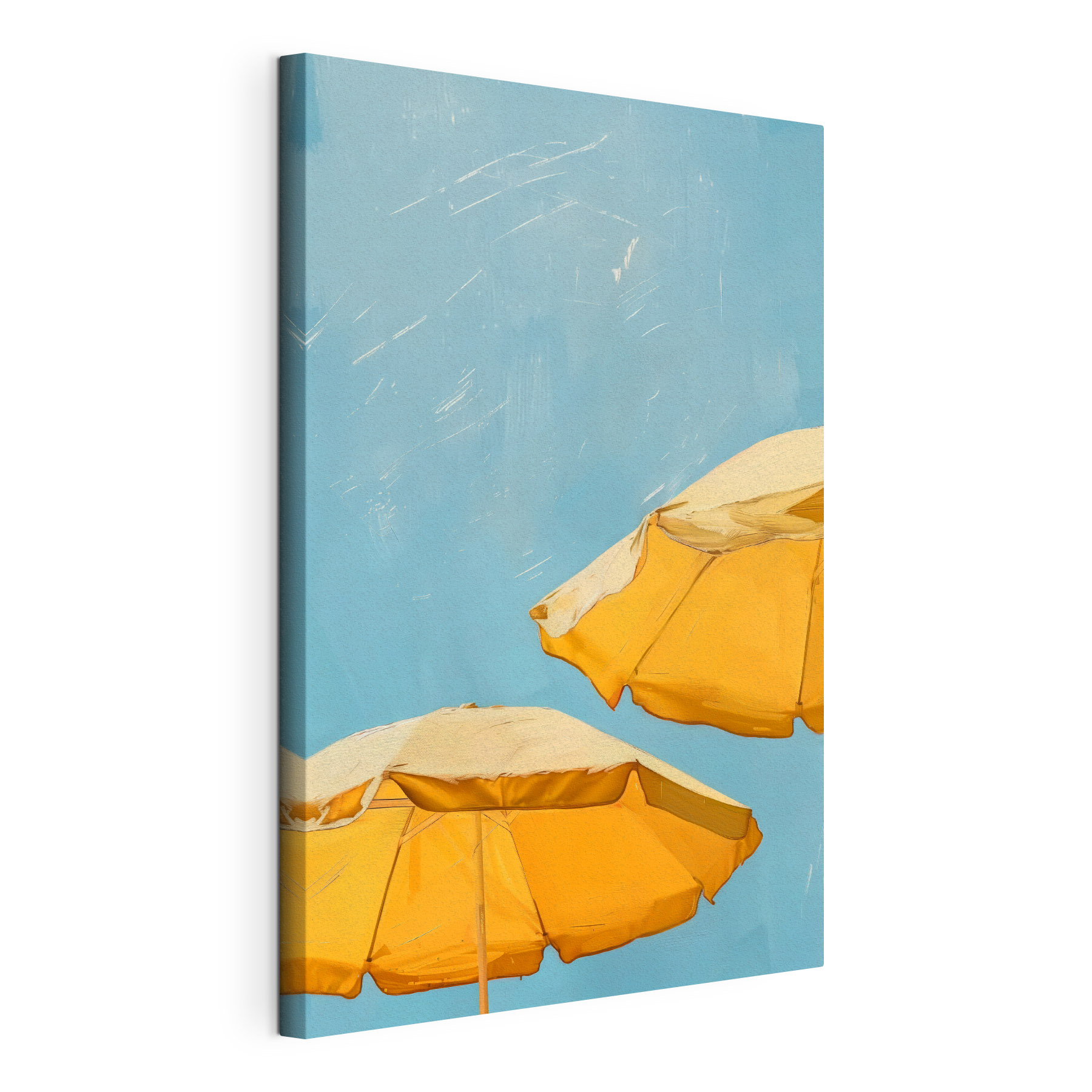 Group of yellow umbrellas