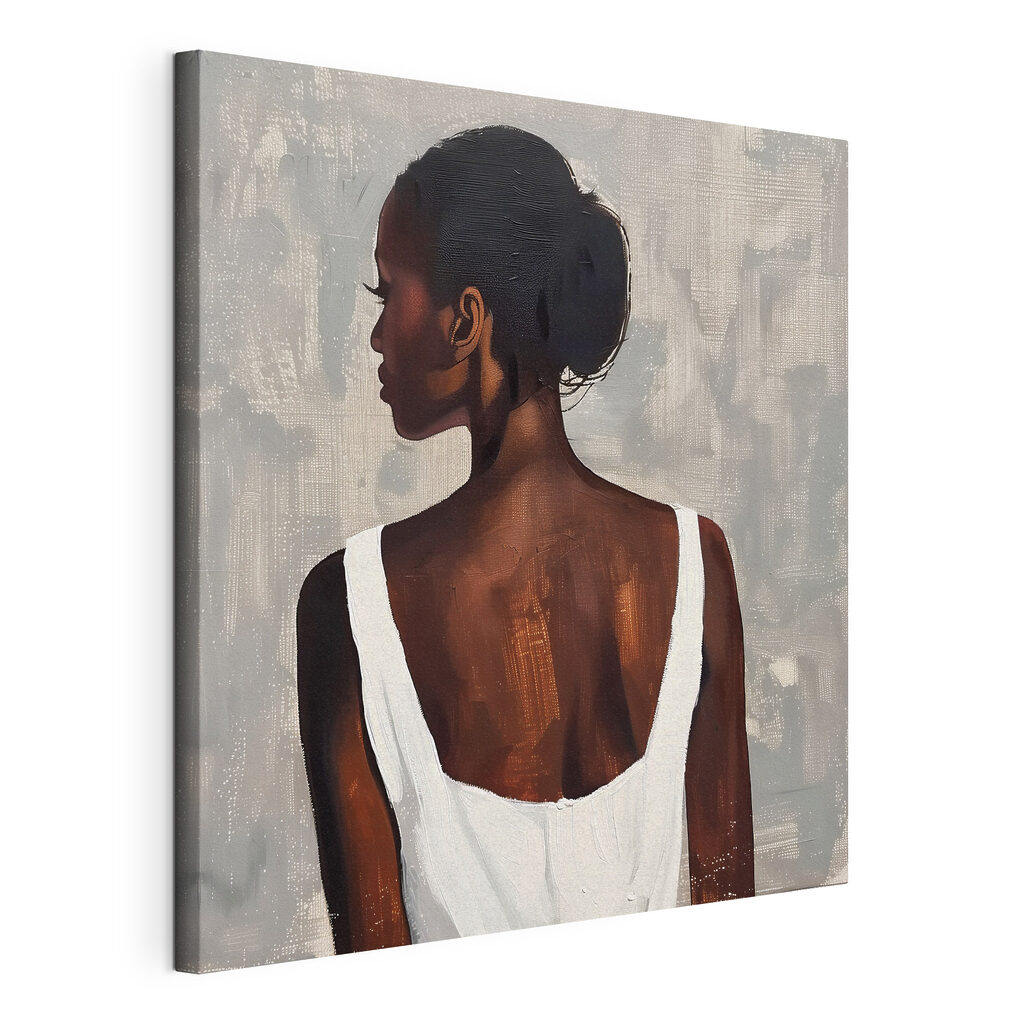 Woman in a white tank top Woman in a white tank top