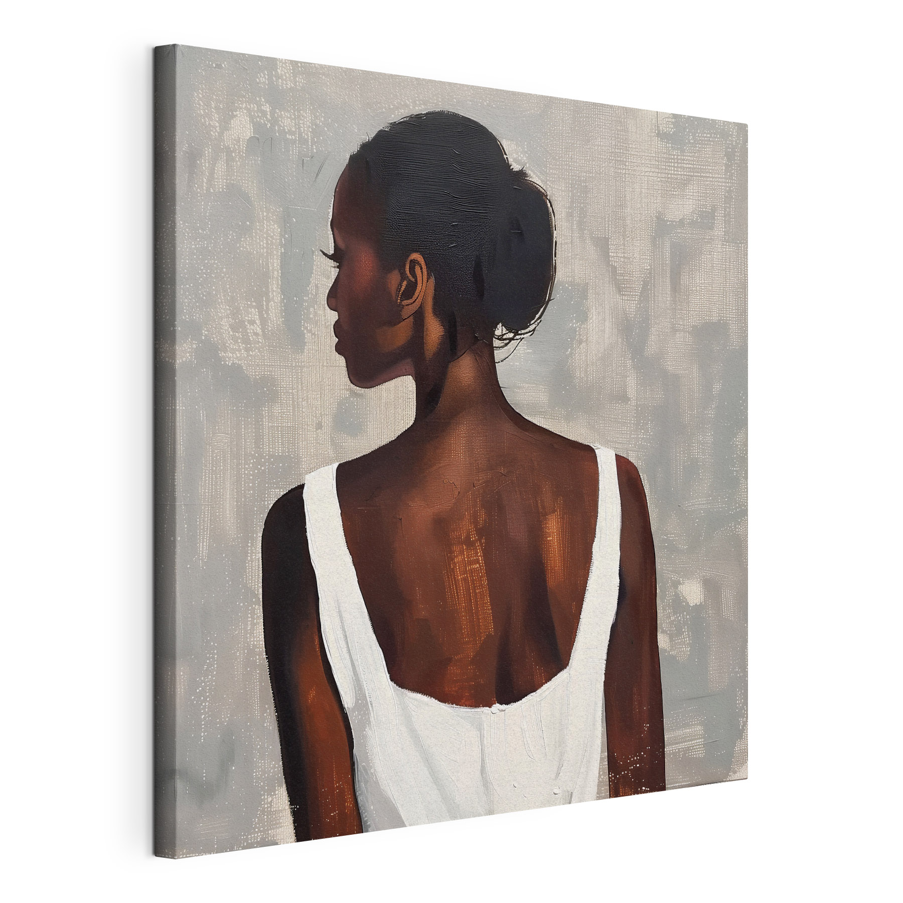 Woman in a white tank top Woman in a white tank top