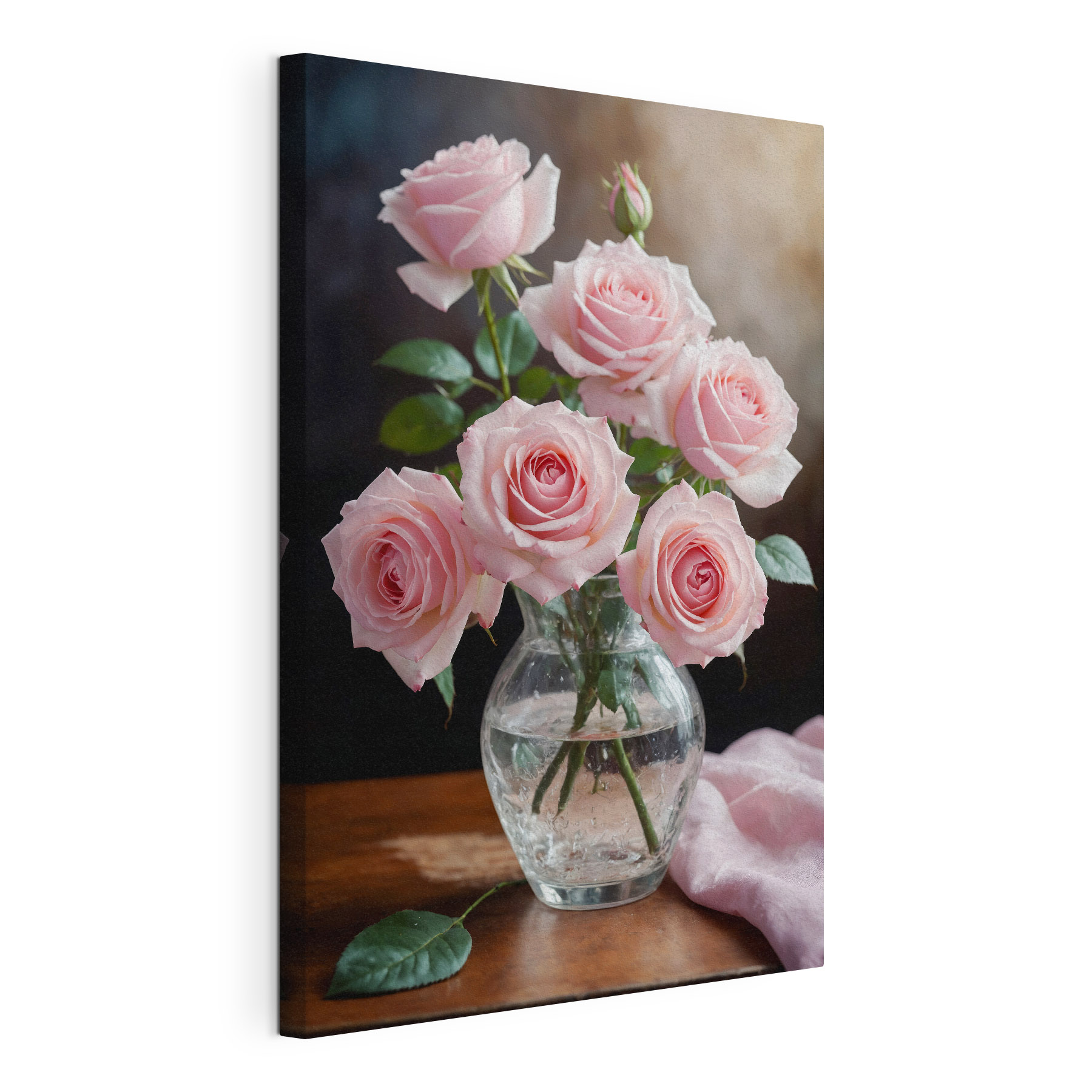 Vase of pink roses Vase of pink roses