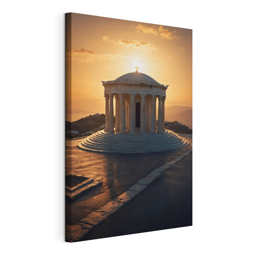 Building with columns and a cross on top Building with columns and a cross on top