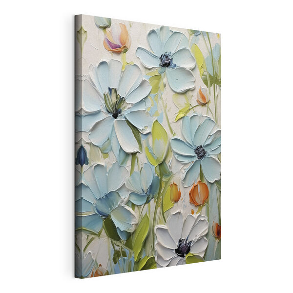Cuadros Pintura de flores en una pared