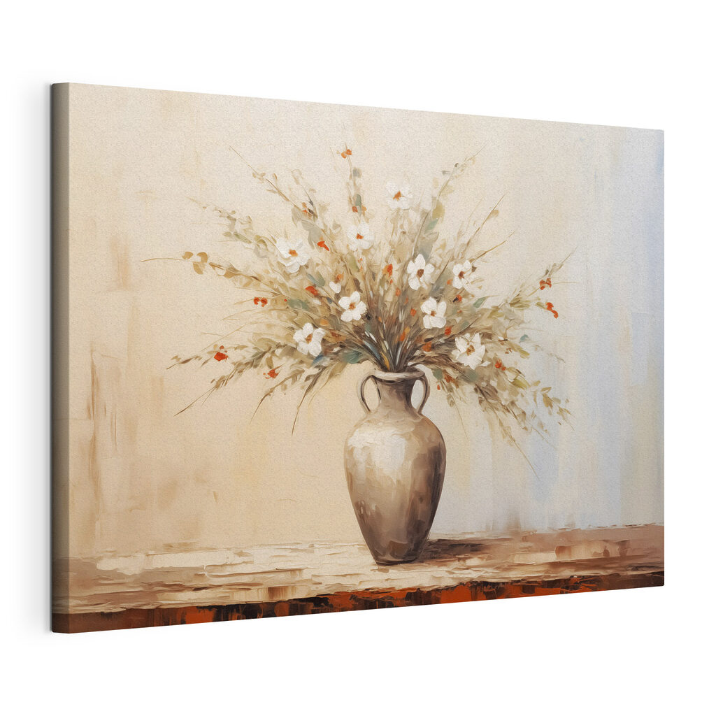 Painting of flowers in a vase Painting of flowers in a vase