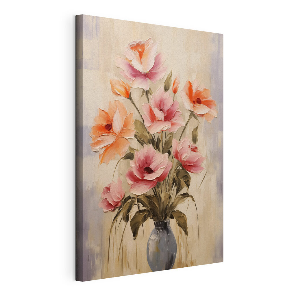 Painting of flowers in a vase
