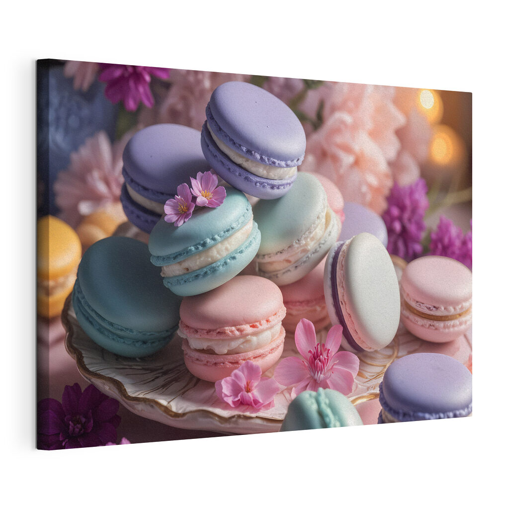 Plate of colorful macaroons Plate of colorful macaroons