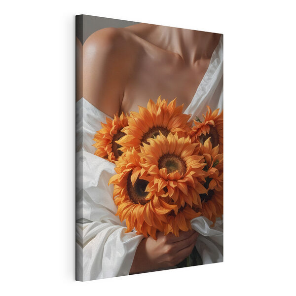 Cuadros Mujer con girasoles (SKU: s40585) Cuadros Cuadros Mujer con girasoles (SKU: s40585)