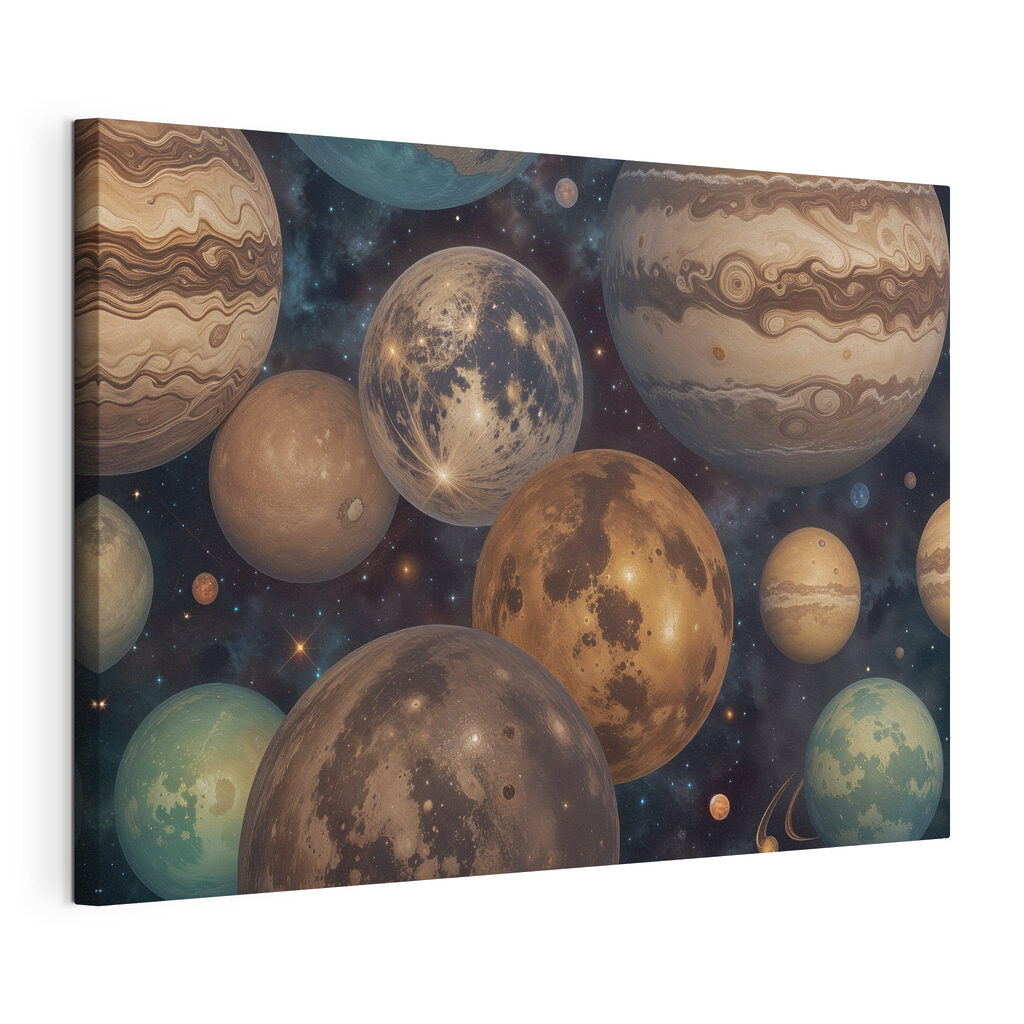 Group of planets in space