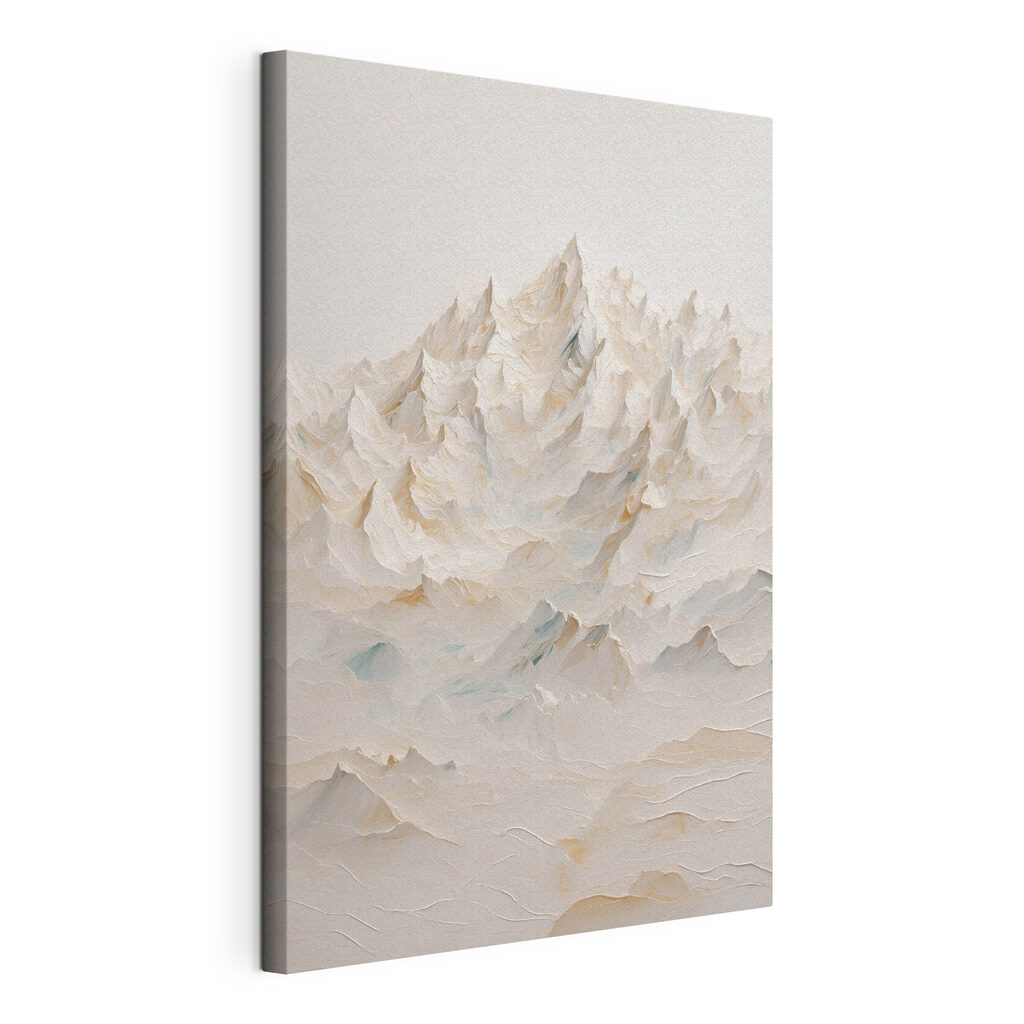 Mountain range with many peaks