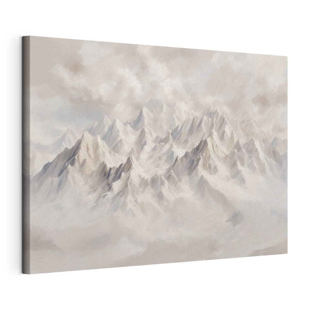 Mountain range with clouds