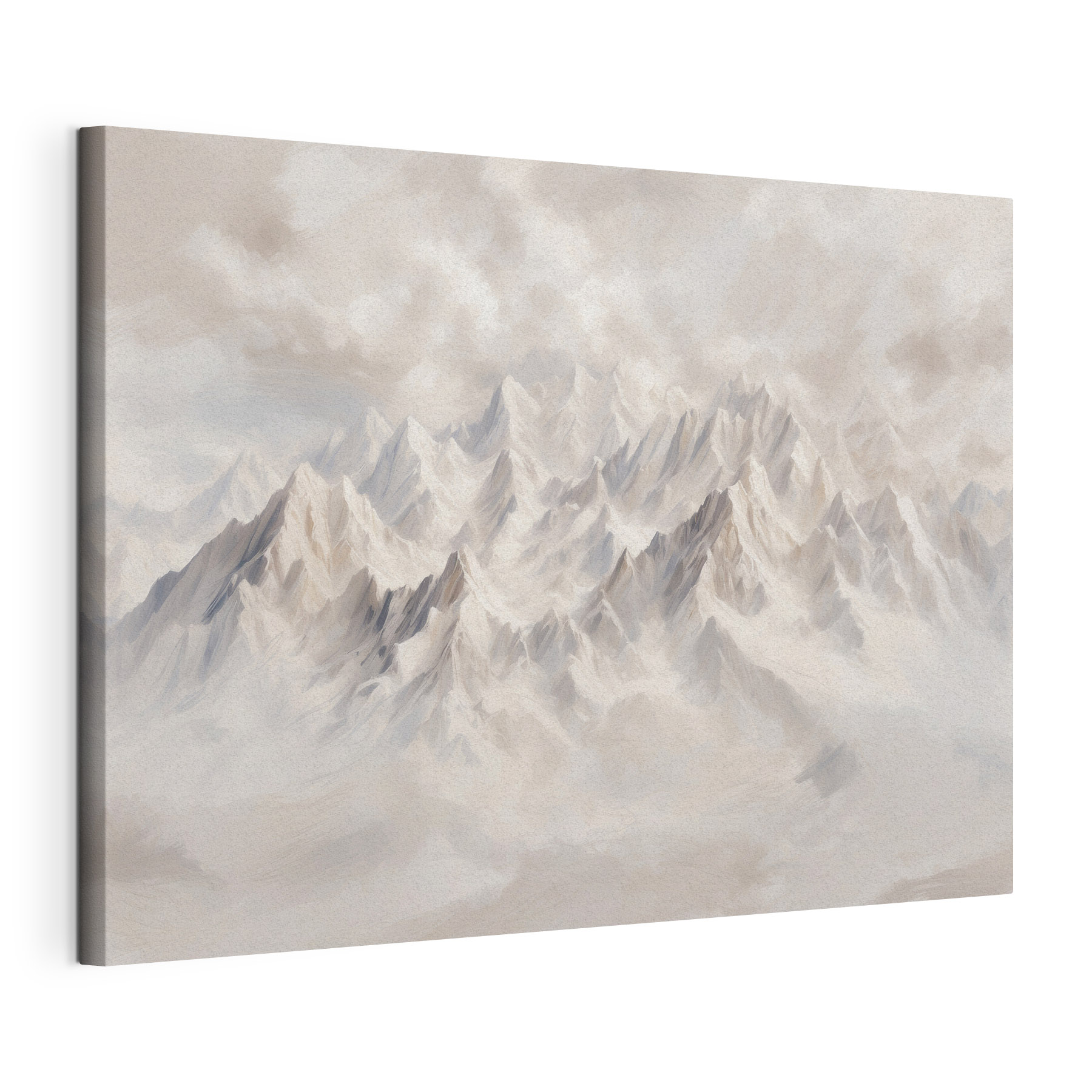 Mountain range with clouds