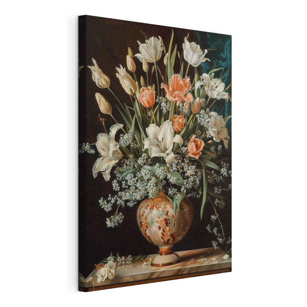 Painting of flowers in a vase Painting of flowers in a vase